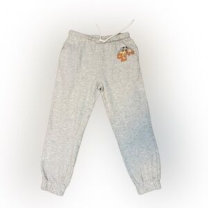 Disney Mickey & Goofy drawstring joggers. Size women Medium. Light gray color.